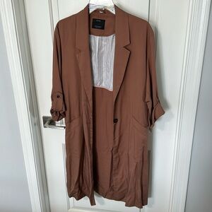 Bershka brown duster size medium NWOT
